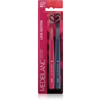 MEDIBLANC Toothbrush Ultra Soft Love Duopack periuțe de dinți editie limitata